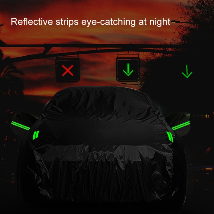 190T Silver Coated Cloth Car Rain Sun Protection Car Cover with Reflective Strip, Size: S - PE Material by PMC TechLife | Online Shopping South Africa | PMC TechLife | Buy Now Pay Later Mobicred