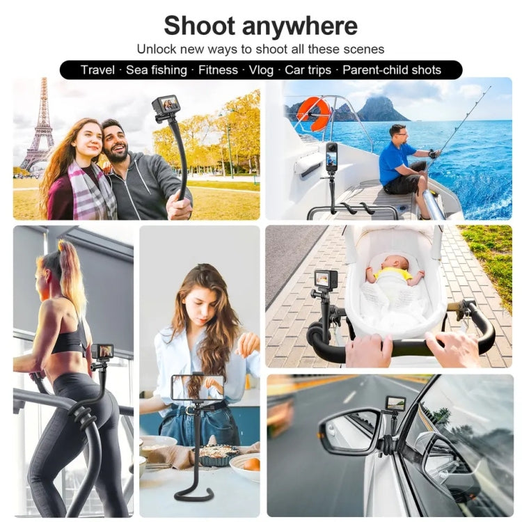 TELESIN Flexible Mount Bracket Octopus Tripod For Mini Action Camera and Mobile Phone,Spec: With Phone Clip Kit - Holder by TELESIN | Online Shopping South Africa | PMC TechLife | Buy Now Pay Later Mobicred