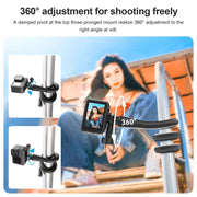 TELESIN Flexible Mount Bracket Octopus Tripod For Mini Action Camera and Mobile Phone,Spec: With Phone Clip Kit