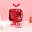 1315 Spray Humidification Hydrating Cartoon Fan USB Charging Desktop Fan(Deer Pink) - Electric Fans by PMC TechLife | Online Shopping South Africa | PMC TechLife | Buy Now Pay Later Mobicred