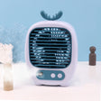 1315 Spray Humidification Hydrating Cartoon Fan USB Charging Desktop Fan(Deer Blue) - Electric Fans by PMC TechLife | Online Shopping South Africa | PMC TechLife | Buy Now Pay Later Mobicred