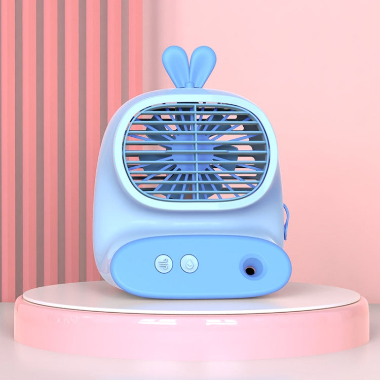 CS1319 Desktop Small Hydrating Spray Cartoon Fan Rechargeable Silent Humidifying Fan(Bunny Blue) - Electric Fans by PMC TechLife | Online Shopping South Africa | PMC TechLife | Buy Now Pay Later Mobicred