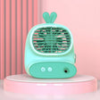 CS1319 Desktop Small Hydrating Spray Cartoon Fan Rechargeable Silent Humidifying Fan(Bunny Green) - free shipping - PMC TechLife - Order now!