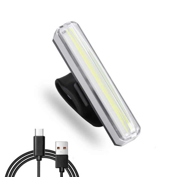 Bicycle Tail Light USB Rechargeable Waterproof Night Riding Warning Light(White) - Taillights by PMC TechLife | Online Shopping South Africa | PMC TechLife | Buy Now Pay Later Mobicred
