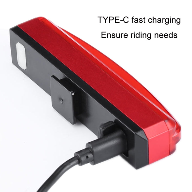 Bicycle Tail Light USB Rechargeable Waterproof Night Riding Warning Light(White) - Taillights by PMC TechLife | Online Shopping South Africa | PMC TechLife | Buy Now Pay Later Mobicred