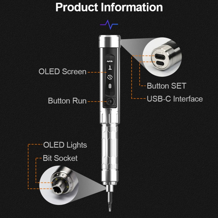 MINIWARE ES15 Electric Screwdriver Repair Tool Dismantling Screw Batch - free shipping - PMC Jewellery - Order now!