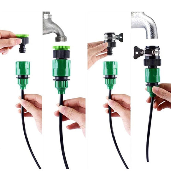 25m Kit Hose Drip Irrigation System Plant Watering Set 360 Degree Adjustable Drippers