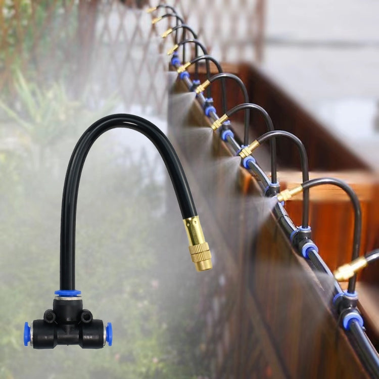 25m Kit Brass Misting Nozzles Bend Arbitrarily Atomized Sprayer Garden Irrigation