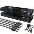 KVM401A 4 Ports USB 3.0 Shared Device HDMI KVM Switch HUB Shared Converter(Black) - Switch by PMC TechLife | Online Shopping South Africa | PMC TechLife | Buy Now Pay Later Mobicred
