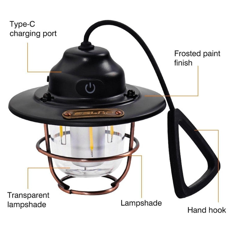 Outdoor Lighting Camping Light USB Rechargeable Horse Lantern(Apricot) - Camping Lighting by PMc TechLife | Online Shopping South Africa | PMc TechLife | Buy Now Pay Later Mobicred