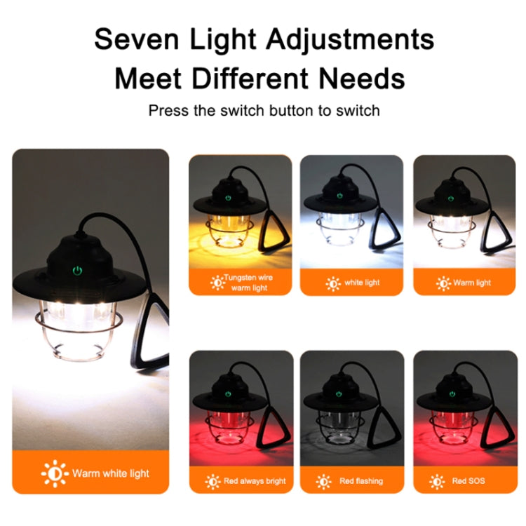 Outdoor Lighting Camping Light USB Rechargeable Horse Lantern(Apricot) - Camping Lighting by PMc TechLife | Online Shopping South Africa | PMc TechLife | Buy Now Pay Later Mobicred
