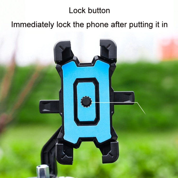 Electric Bike Motorcycle Bicycle Riding Shockproof Navigation Bracket, Color: Blue For Rearview Mirror - free shipping - PMC TechLife - Order now!