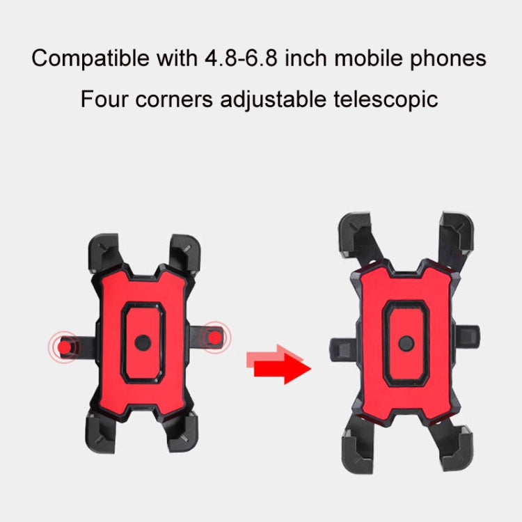 Electric Bike Motorcycle Bicycle Riding Shockproof Navigation Bracket, Color: Red For Rearview Mirror - Holders by PMC TechLife | Online Shopping South Africa | PMC TechLife | Buy Now Pay Later Mobicred