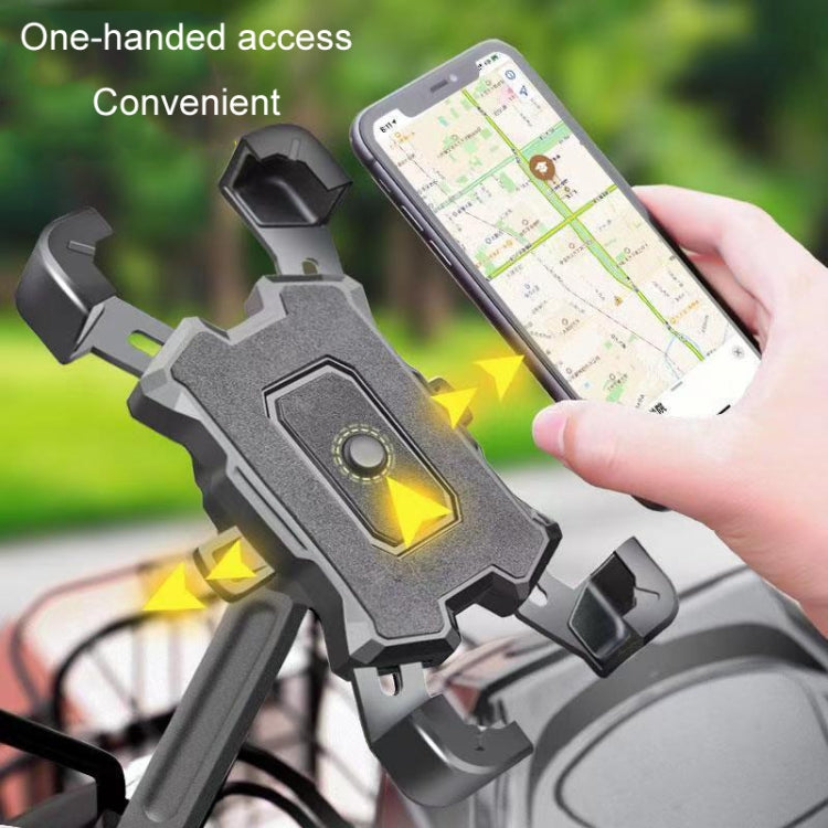 Electric Bike Motorcycle Bicycle Riding Shockproof Navigation Bracket, Color: Yellow For Rearview Mirror - Holders by PMC TechLife | Online Shopping South Africa | PMC TechLife | Buy Now Pay Later Mobicred