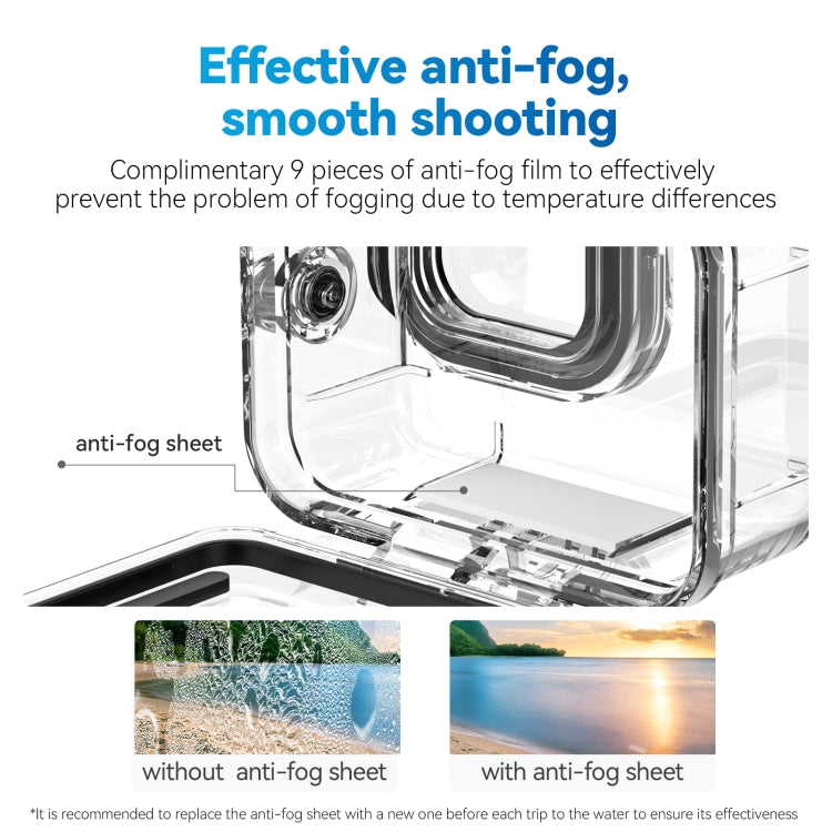 For GoPro Hero11 Black / HERO10 Black / HERO9 Black TELESIN Waterproof Case Full Scene Anti-Fog Underwater Diving Housing - free shipping - PMC Jewellery - Order now!