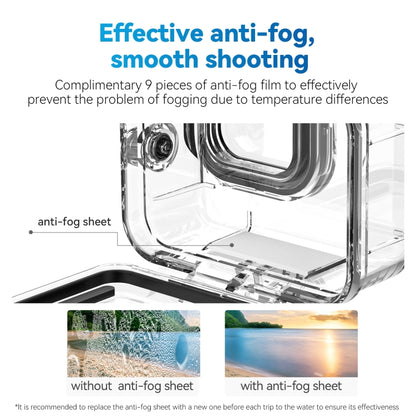 For GoPro Hero11 Black / HERO10 Black / HERO9 Black TELESIN Waterproof Case Full Scene Anti-Fog Underwater Diving Housing - free shipping - PMC Jewellery - Order now!