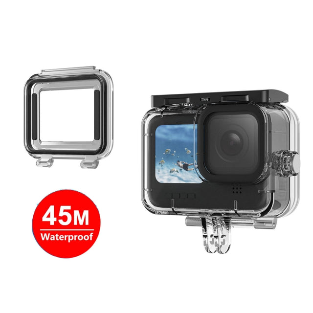 For GoPro Hero11 Black / HERO10 Black / HERO9 Black TELESIN Water-resistant Case Full Scene Anti-Fog Underwater Diving Housing