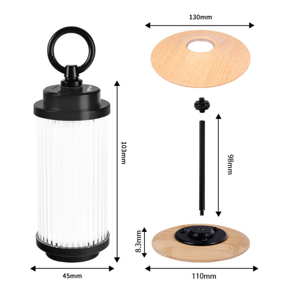 Outdoor Lighting Super Long Battery Life Portable Tent Light, Color: Set Rubber Wood Color