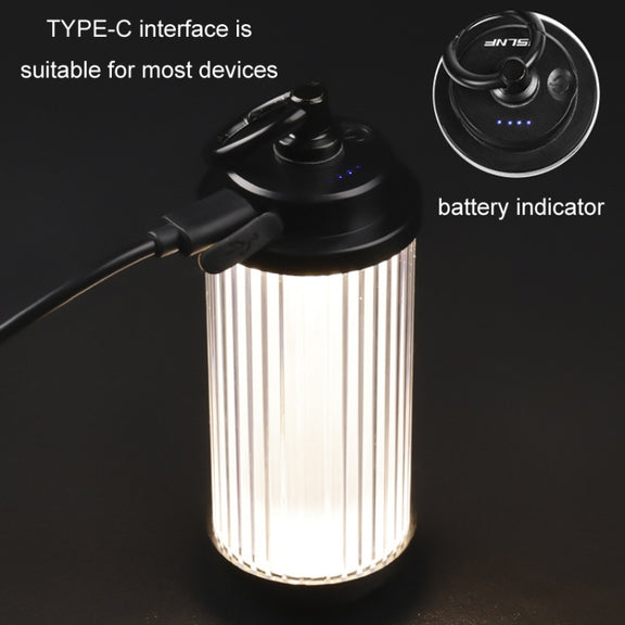Outdoor Lighting Super Long Battery Life Portable Tent Light, Color: Set Rubber Wood Color