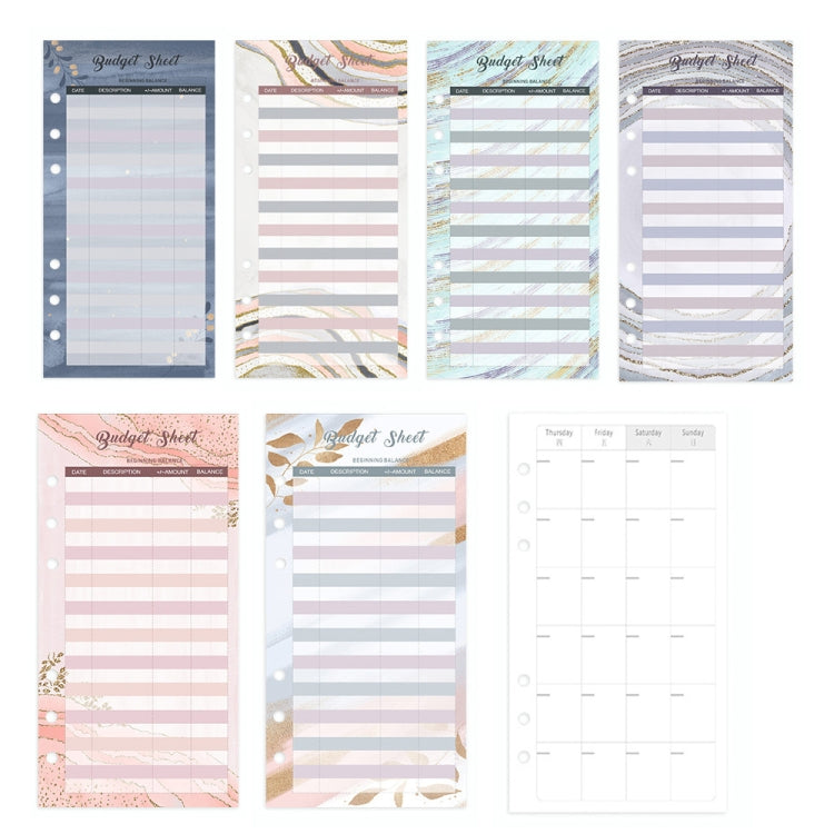 A6 Leopard Print Cash Budget Notebook  Loose Leaf Financial Management Notepad(Pink) - free shipping - PMc TechLife - Order now!