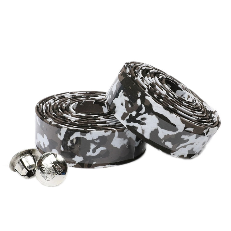 Camouflage Bicycle Curved Handlebar Straps(White Black) - Decorative Accessories by PMC TechLife | Online Shopping South Africa | PMC TechLife | Buy Now Pay Later Mobicred