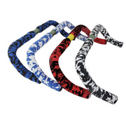 Camouflage Bicycle Curved Handlebar Straps(Red Black)