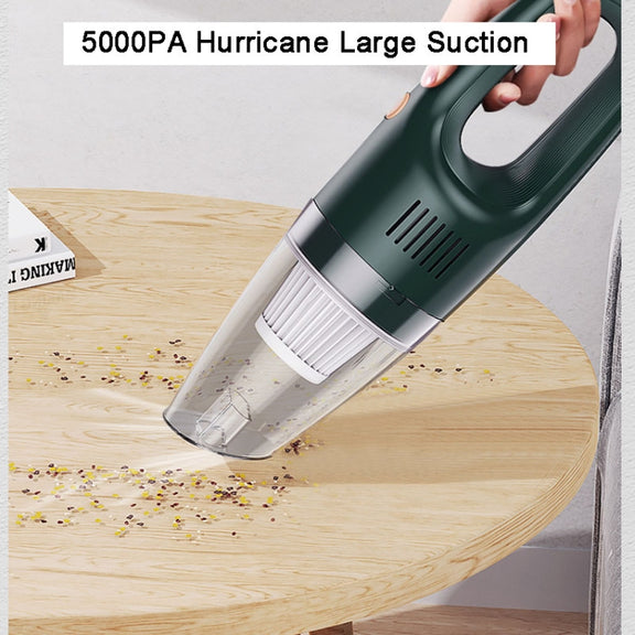 SUITU ST-6612C 5000pa 120W Wireless Car Vacuum Cleaner Handheld High Power Dust Suction Machine(Green)