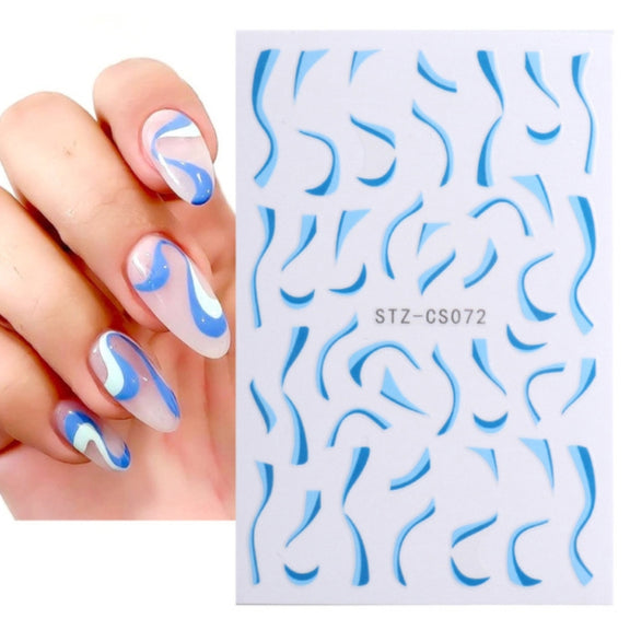 French Style Manicure Sticker Pop Stripe Line Nail Sticker(Stz-CS072)