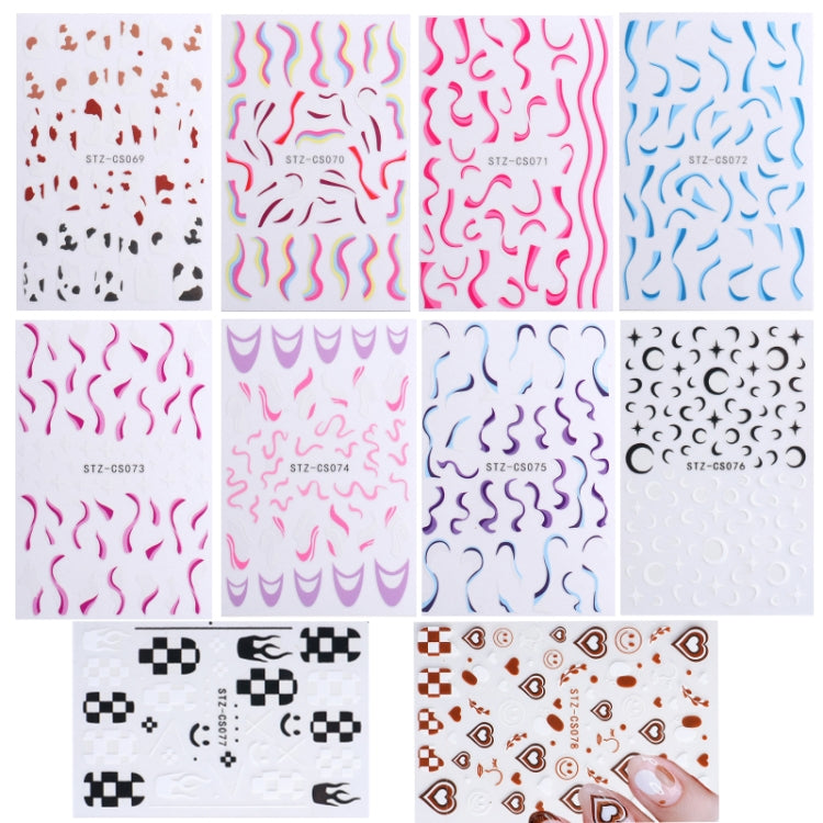 French Style Manicure Sticker Pop Stripe Line Nail Sticker(Stz-CS074) - free shipping - PMC Jewellery - Order now!