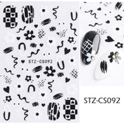 French Style Manicure Sticker Pop Stripe Line Nail Sticker(Stz-CS092)