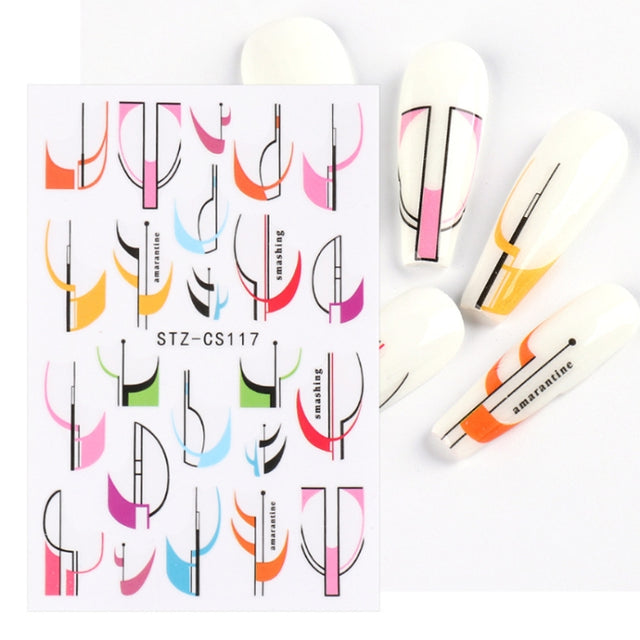 French Style Manicure Sticker Pop Stripe Line Nail Sticker(Stz-CS117)