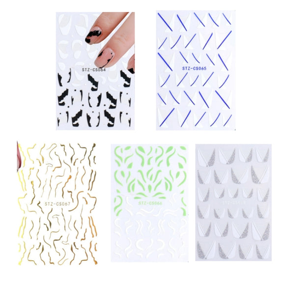 French Style Manicure Sticker Pop Stripe Line Nail Sticker(Stz-CS065)