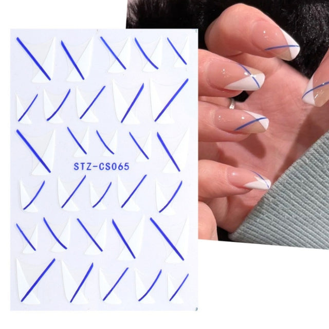 French Style Manicure Sticker Pop Stripe Line Nail Sticker(Stz-CS065)