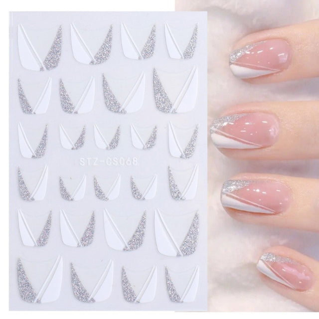 French Style Manicure Sticker Pop Stripe Line Nail Sticker(Stz-CS068)