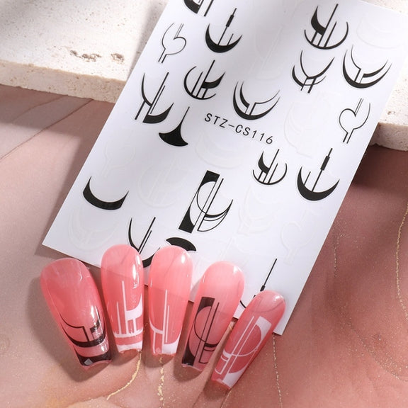 French Style Manicure Sticker Pop Stripe Line Nail Sticker(Stz-CS063)