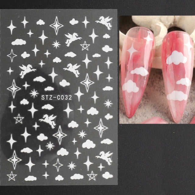 Gold Silver Manicure Stickers Imitation Metal Line Adhesive Nail Stickers(Stz-C032)