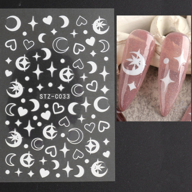 Gold Silver Manicure Stickers Imitation Metal Line Adhesive Nail Stickers(Stz-C033)