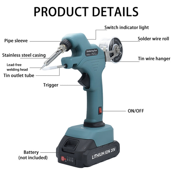 NL106CL DC 18~21V Cordless Soldering Iron Fast Welding Tools For Milwaukee