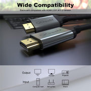QGeeM QG-AV17 HDMI To HDMI Connection Cable Support 8K&60Hz 4.5m Length