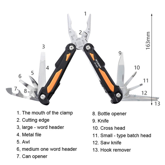 RDEER RT-2352 Multifunctional Pliers Folding Knife Outdoor Home Emergency Tool