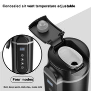 SUITU  HQ-3900 24V/12V Car/Truck Heated Coffee Mug Smart Mug,Spec: Small Screen Black