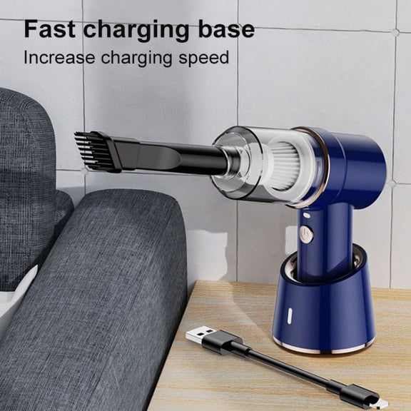 SUITU  ST-6638 Car Wireless Vacuum Cleaner Suction and Blower Integrated With Light ,Spec: Luxury  Type-A Charge