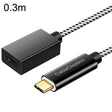 CC0316 0.3m Type-C / USB-C Male to Female Extension Cable Computer Phone Charging Cable(Black) - Cable & Adapters by PMC TechLife | Online Shopping South Africa | PMC TechLife | Buy Now Pay Later Mobicred