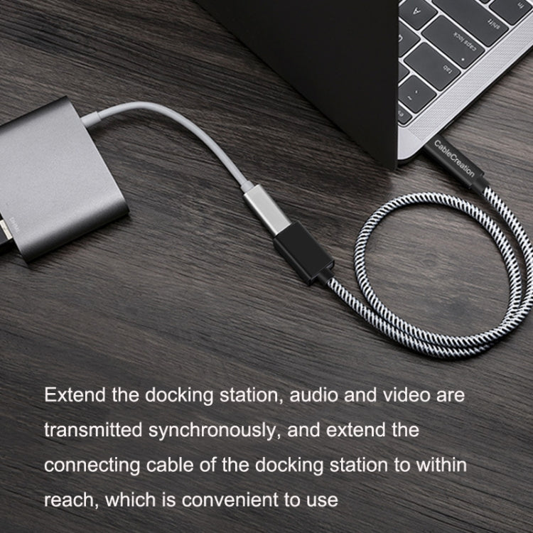 CC0316 1m Type-C / USB-C Male to Female Extension Cable Computer Phone Charging Cable(Black)