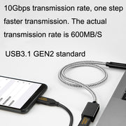 CC0316 1m Type-C / USB-C Male to Female Extension Cable Computer Phone Charging Cable(Black)