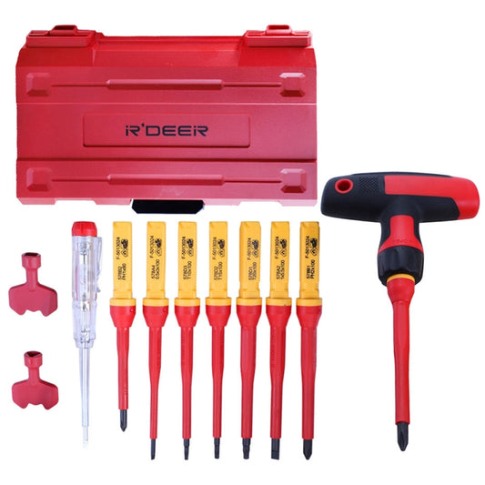 RDEER VDE-9912 12 In 1 Insulated Screwdriver Set Screwdriver Electrician Tools - free shipping - PMC Jewellery - Order now!