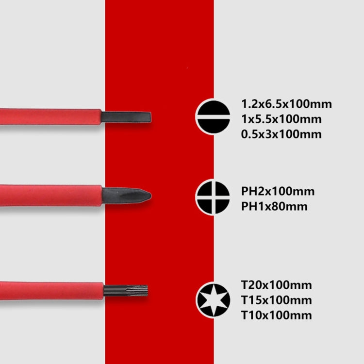 RDEER VDE-9912 12 In 1 Insulated Screwdriver Set Screwdriver Electrician Tools - free shipping - PMC Jewellery - Order now!