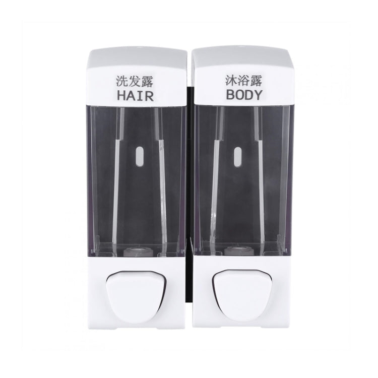 Double Head Wall Mounted Manual Press Soap Dispenser Shampoo Bottle Hand Wash Body Wash Dispenser, Color: White - Soap Dispenser by PMc TechLife | Online Shopping South Africa | PMc TechLife | Buy Now Pay Later Mobicred