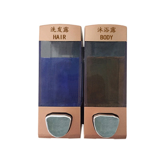 Double Head Wall Mounted Manual Press Soap Dispenser Shampoo Bottle Hand Wash Body Wash Dispenser, Color: Golden - Soap Dispenser by PMC Jewellery | Online Shopping South Africa | PMC Jewellery | Buy Now Pay Later Mobicred