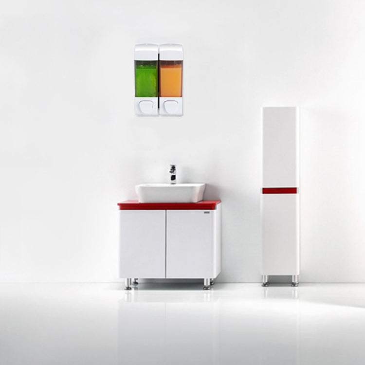 Double Head Wall Mounted Manual Press Soap Dispenser Shampoo Bottle Hand Wash Body Wash Dispenser, Color: White - Soap Dispenser by PMc TechLife | Online Shopping South Africa | PMc TechLife | Buy Now Pay Later Mobicred